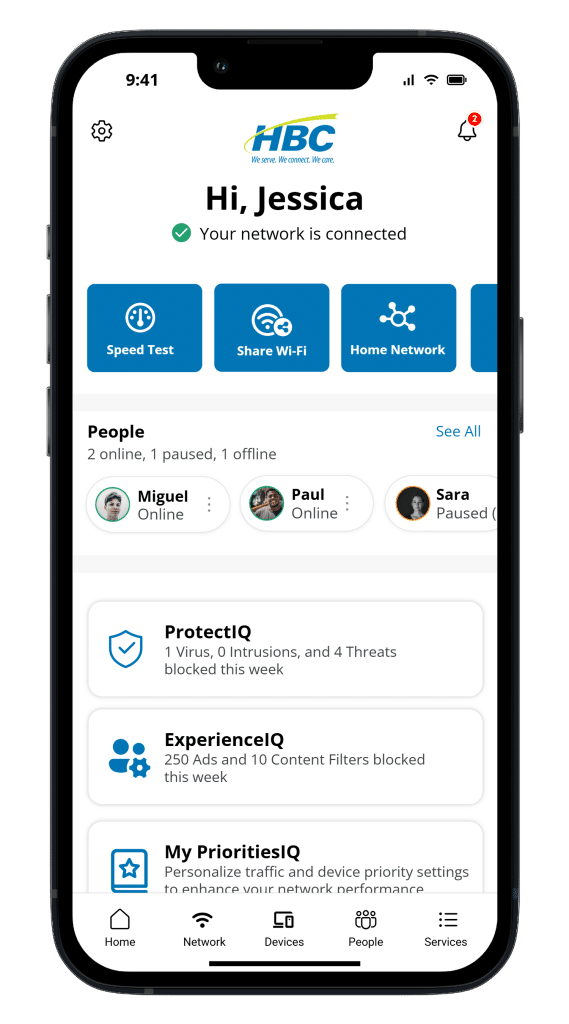Hbc Gigahome App (Home Screen/Main Dashboard) Hbc Gigahome App (Home Screen/Main Dashboard)